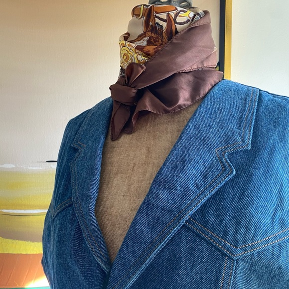 VTG 70s Western Denim Vest - Picture 5 of 11